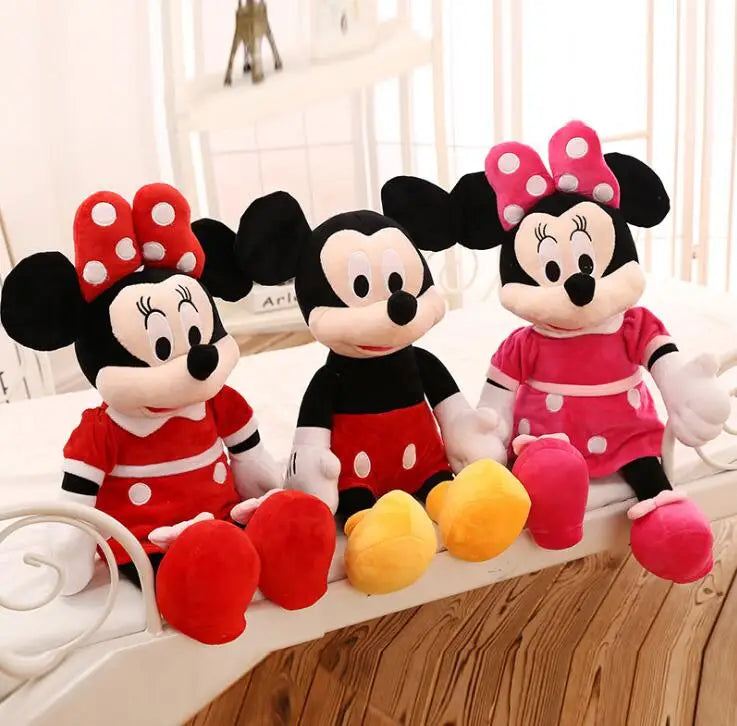 Mickey & Minnie Mouse Plush Dolls - Adorable 40/50cm Soft Stuffed Toys for Kids